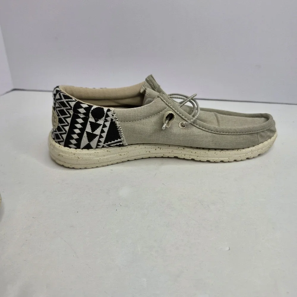 Hey Dude Wally Funk Jacquard Size M 12 Beige Mens